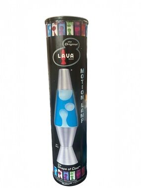 Lava Lite 2000 The Original Lava Brand Motion and Glitter Silver Blue *Works